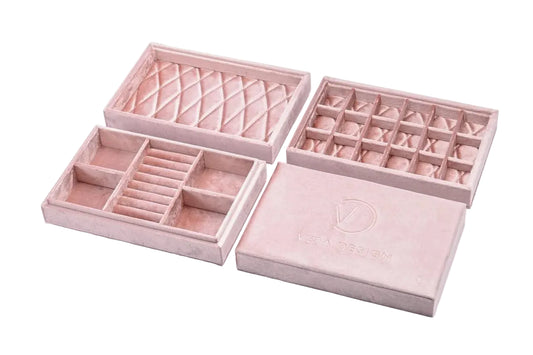 Vera Design - Stacker skartgripaskrín Pink Velvet
