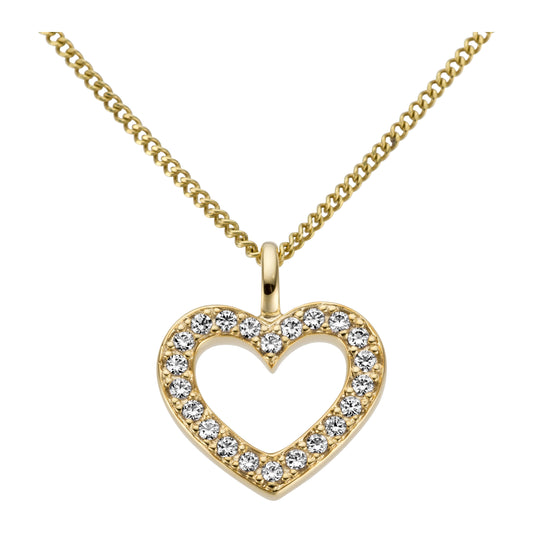 14kt gullhjarta men m.dem 0,01 W/P bb