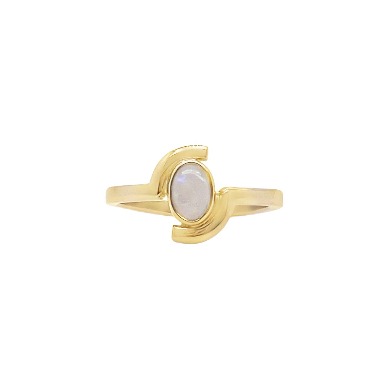 Handsmíðaður gullhringur með Opal