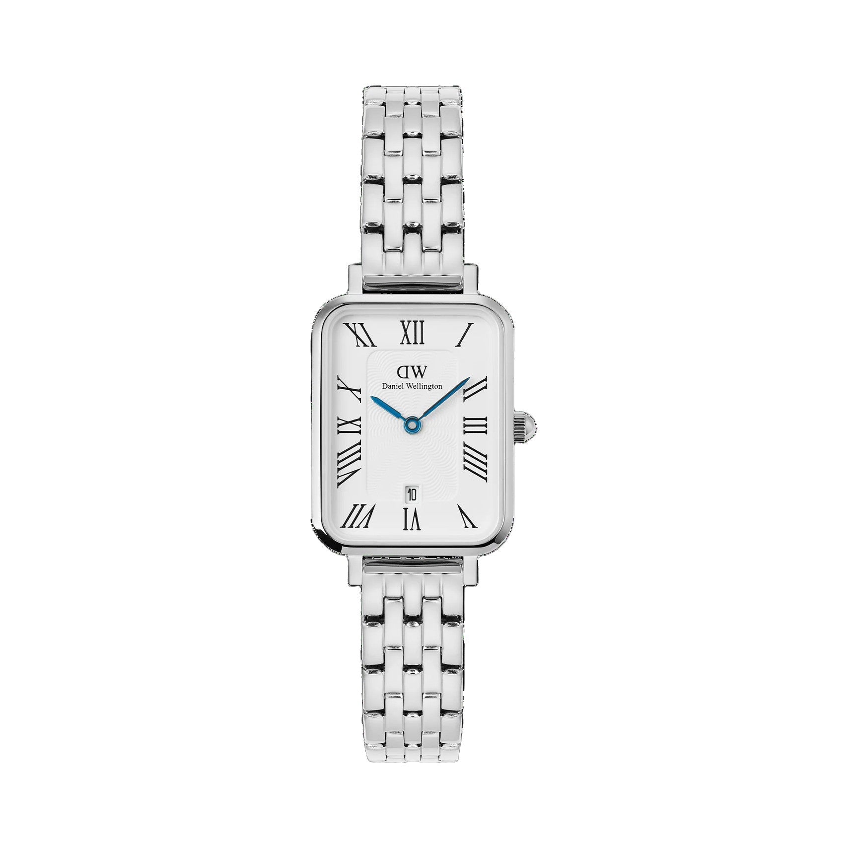 Daniel Wellington - Quadro Roman Numerals Date 5-link Silver