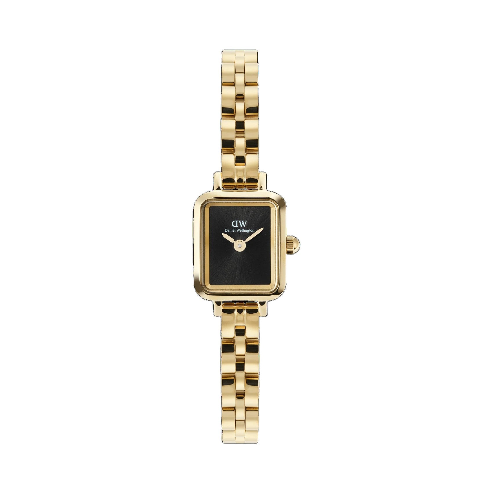 Daniel Wellington -Quadro Mini Arch 3-link Onyx Sunray Gold