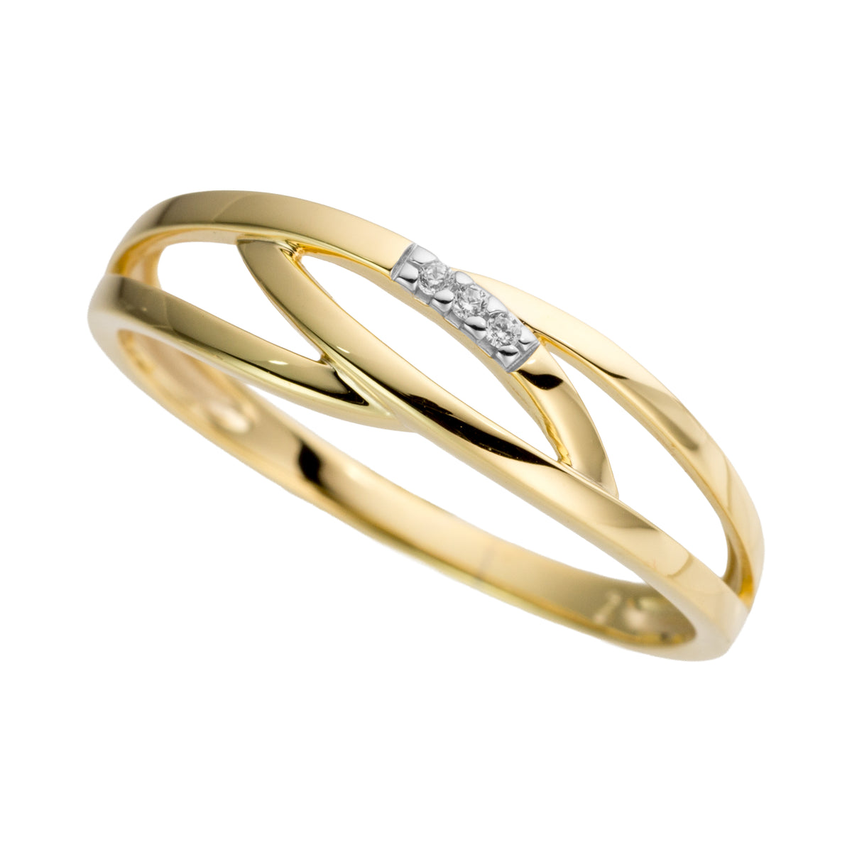 14kt gullhringur  0,015 bb