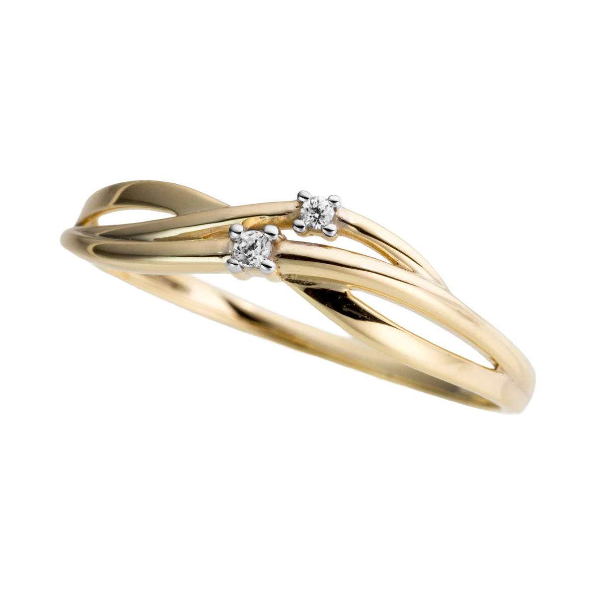 14kt gullhringur  0,015 bb