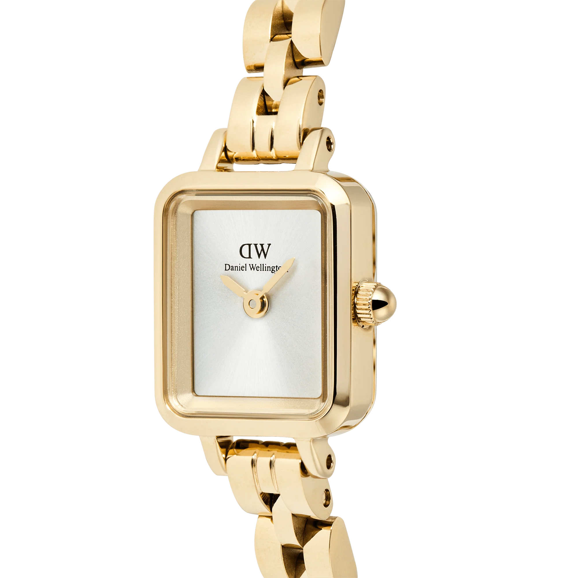 Daniel Wellington - Quadro Mini Arch 3-Link White Sunray Gold