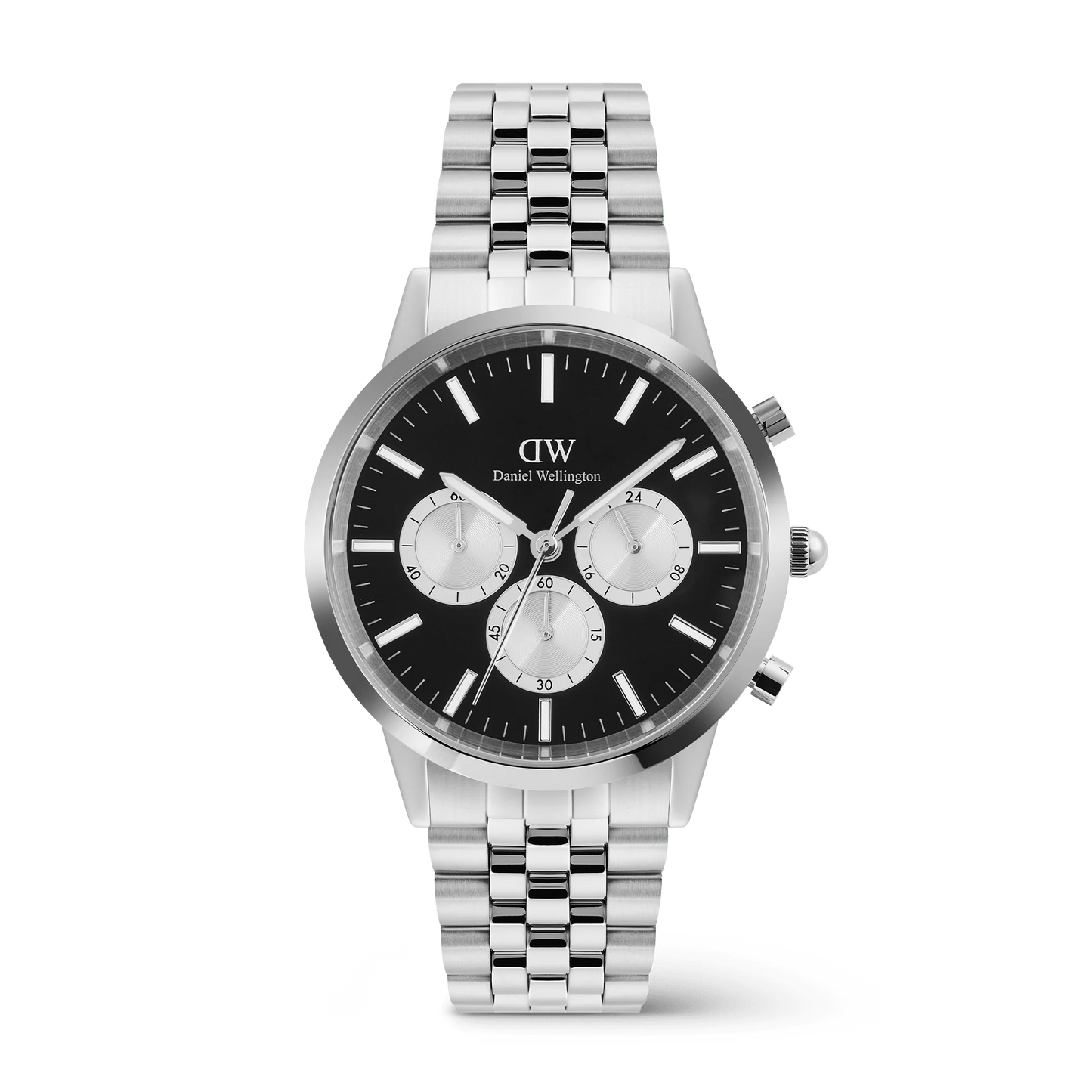 Daniel Wellington - Iconic Chronograph Arch 5-Link Onyx Panda Silver