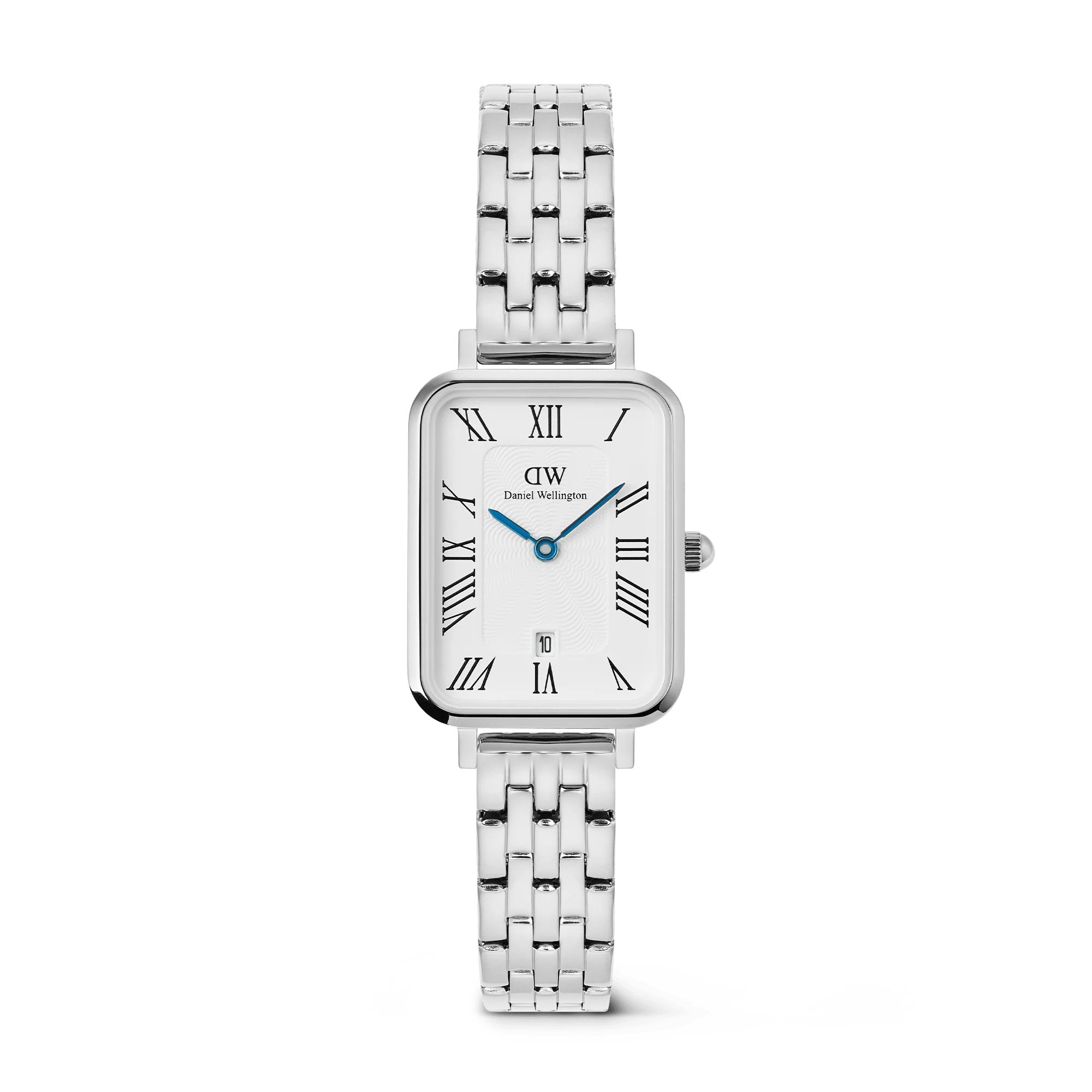 Daniel Wellington - Quadro Roman Numerals Date 5-link Silver