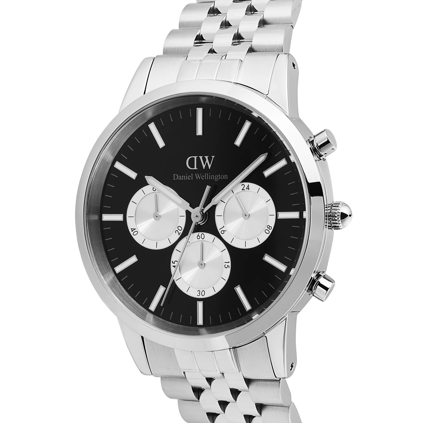 Daniel Wellington - Iconic Chronograph Arch 5-Link Onyx Panda Silver