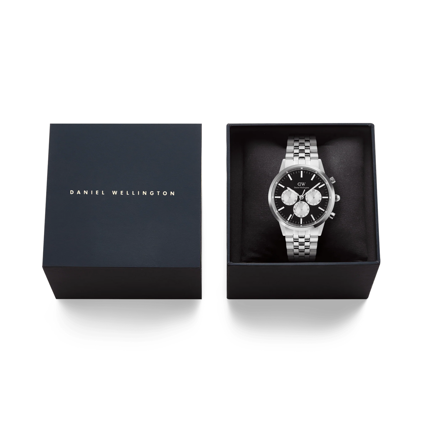 Daniel Wellington - Iconic Chronograph Arch 5-Link Onyx Panda Silver