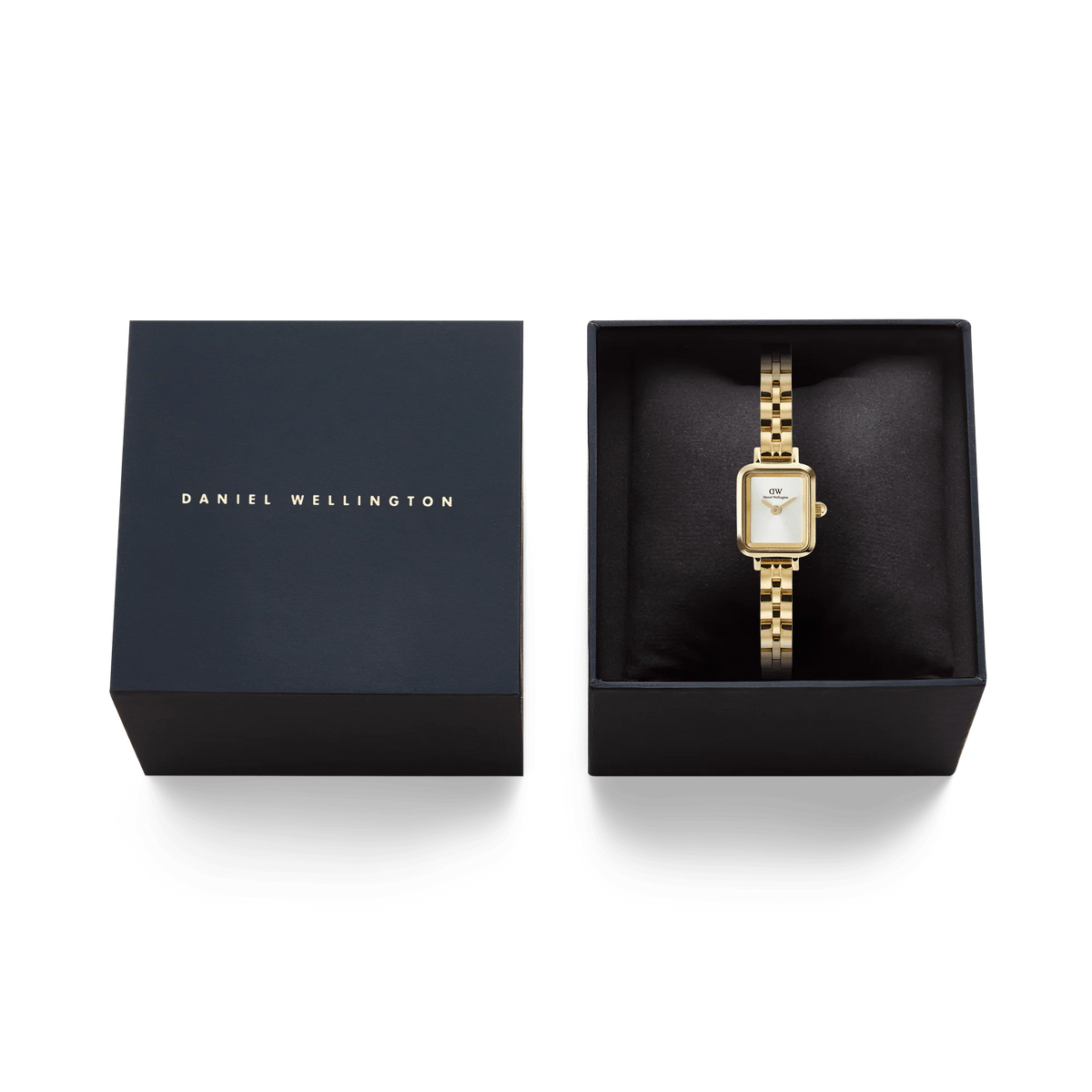 Daniel Wellington - Quadro Mini Arch 3-Link White Sunray Gold