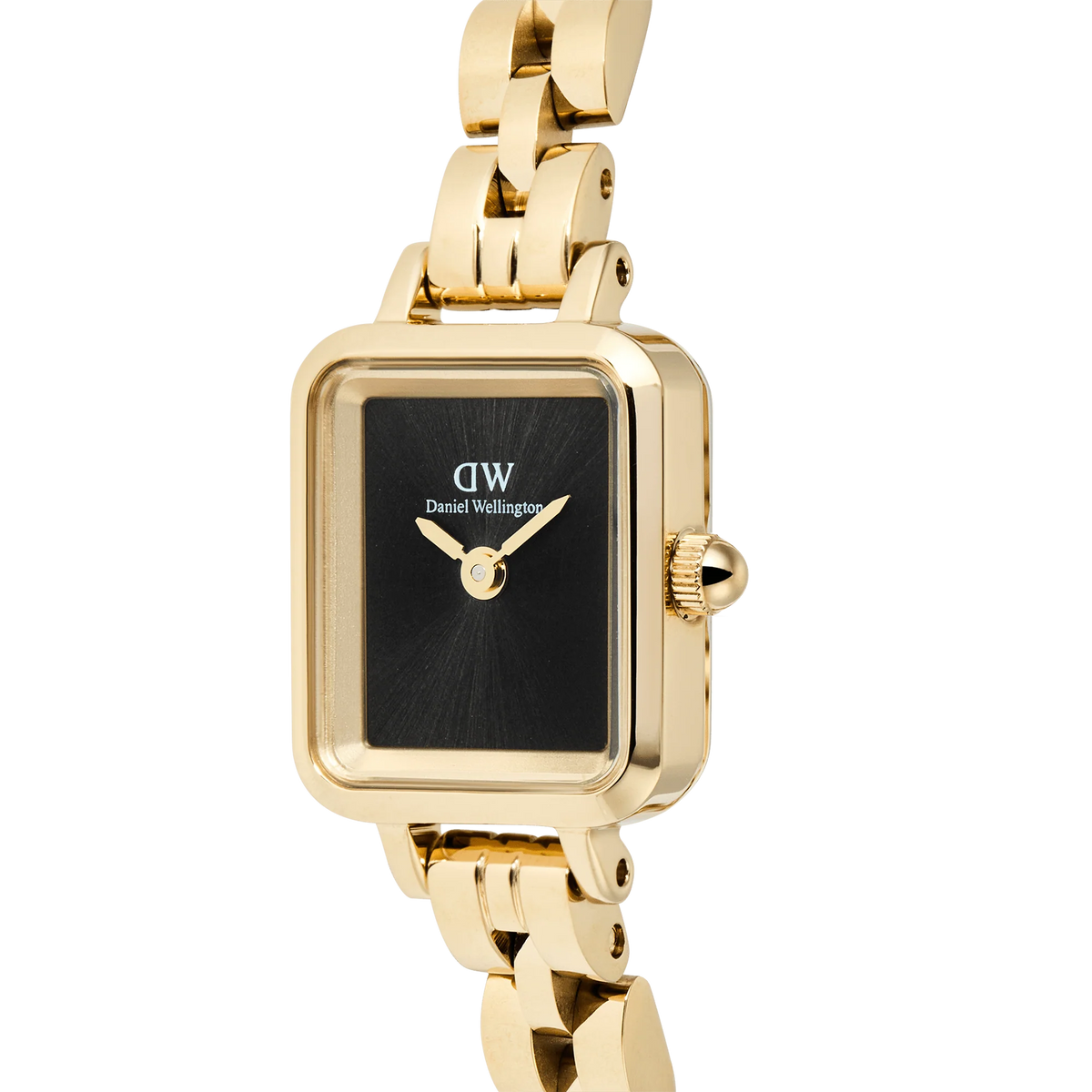 Daniel Wellington -Quadro Mini Arch 3-link Onyx Sunray Gold